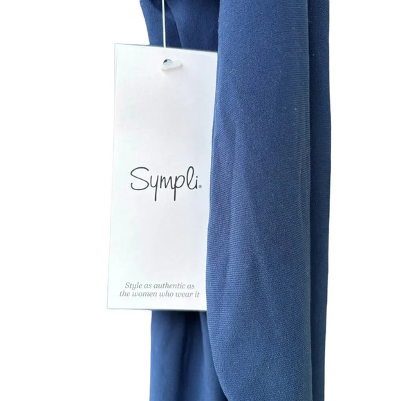 NWT Sympli V-neck Tunic Dress in Sapphire Stretch Jersey Long Sleeves Size 18 - Picture 6 of 8
